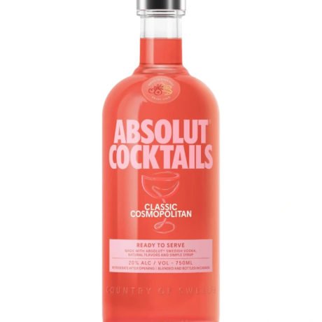 ABSOLUT VODKA COCKTAILS CLASSIC COSMOPOLITAN 750ML