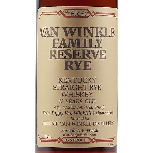 Van Winkle Family Reserve 13 Year Old Straight Rye Whiskey 2 Van Winkle Family Reserve 13 Year Old Straight Rye Whiskey 2