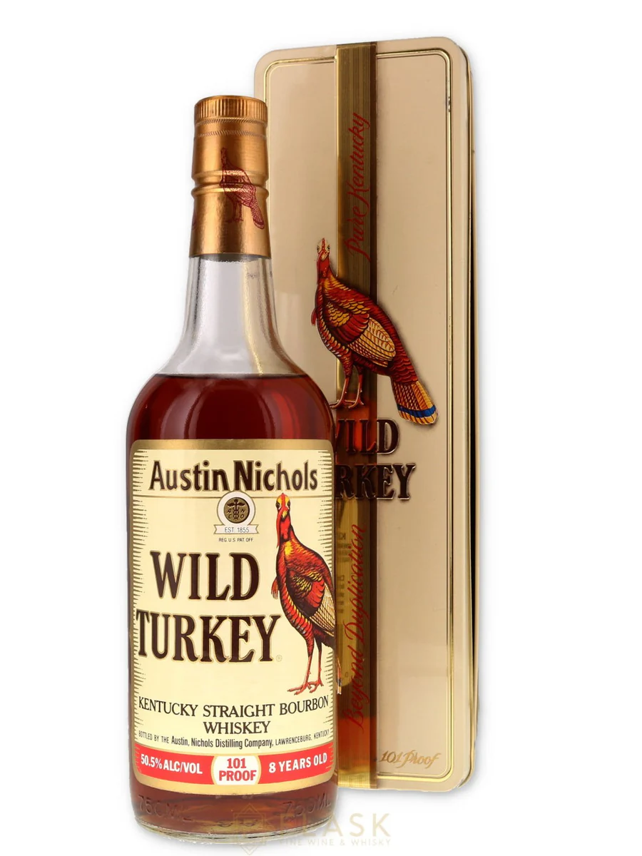 Wild Turkey 101 Proof 8 Year Old Bourbon 1991 In Gift Tin Wild Turkey 101 Proof 8 Year Old Bourbon 1991 In Gift Tin