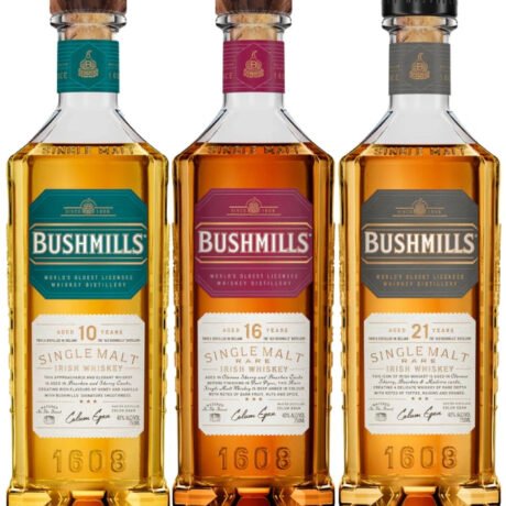 Bushmills 10, 16, 21 Year Single Malt Irish Whiskey Bundle 750mL